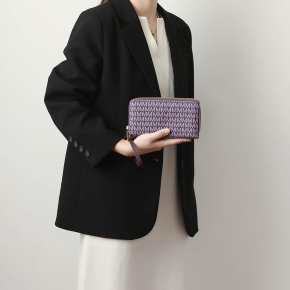 Wristlet Wallet, Small Vegan Leather Credit Card Holder With Zier ^_^ - Picture 4 of 7